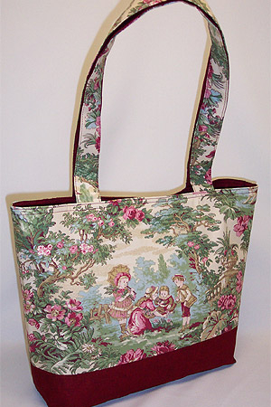 Garden Picnic Print Toile Bag