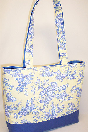 Blue Yellow Covington Toile Bag
