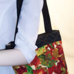 Autumn Color Leaves Print Quilted Purse