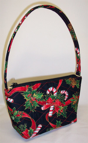Candy Cane Holidays Print Handbag