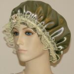 Olive Green Satin Hair Bonnet