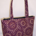 Plum Burst Circle Pattern Purse