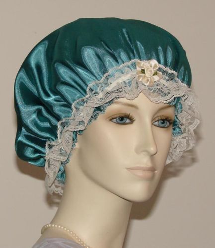 Spruce Green Satin Hair Bonnet