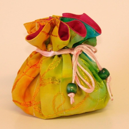 Multi-color Tie Dye Embroidered Jewelry Organizer